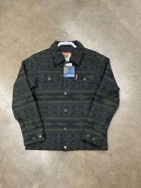 Cinch Men's Olive & Black Patterned Shirt Jacket